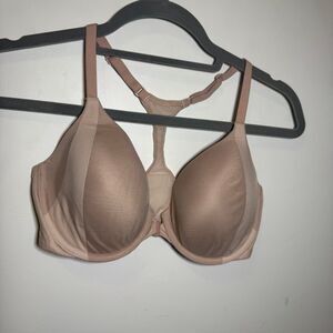Victorias Secret Body By Victoria Racerback Perfect Coverage Bra Nude Size 34D